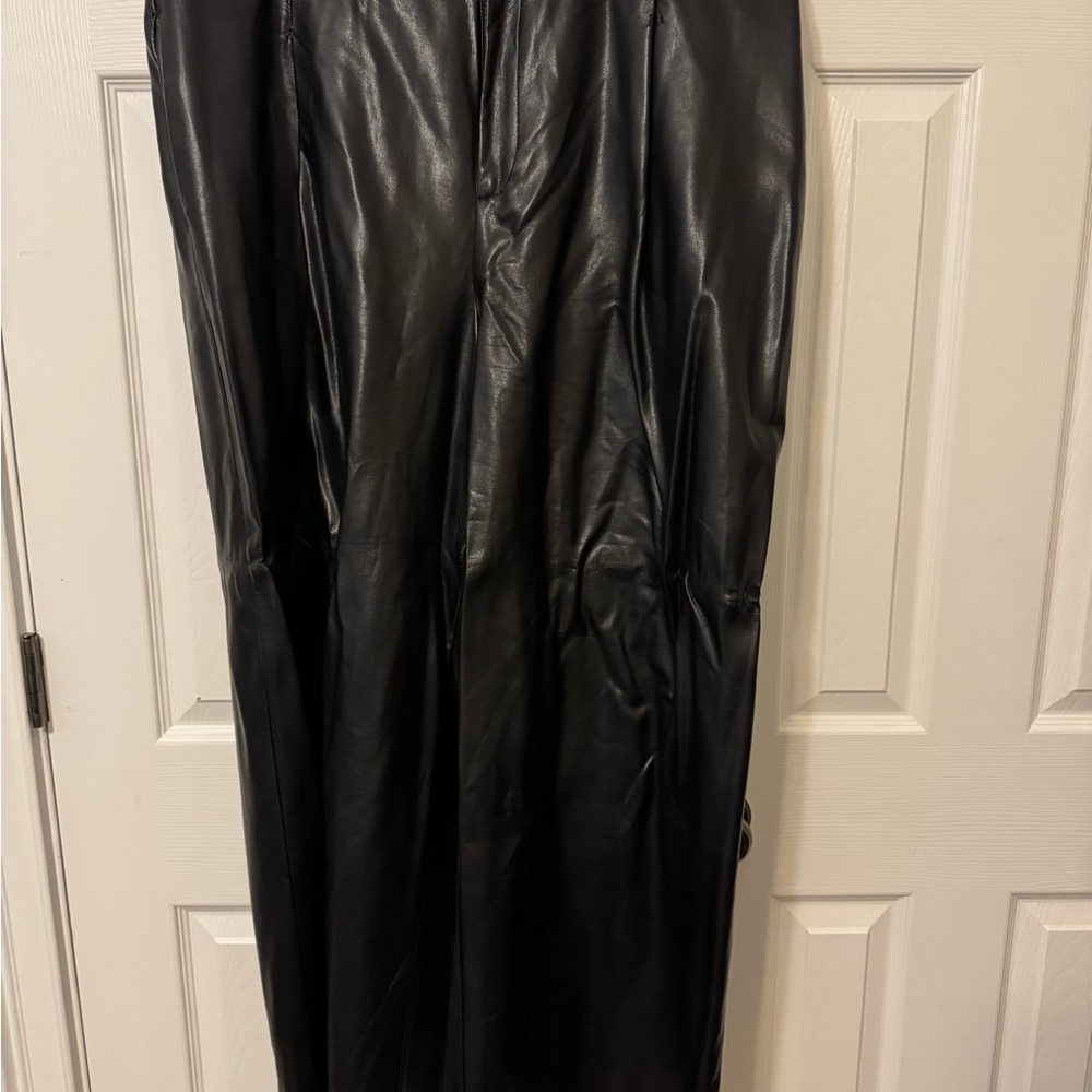 Eloquii Black Faux Leather Pants, sz.18
